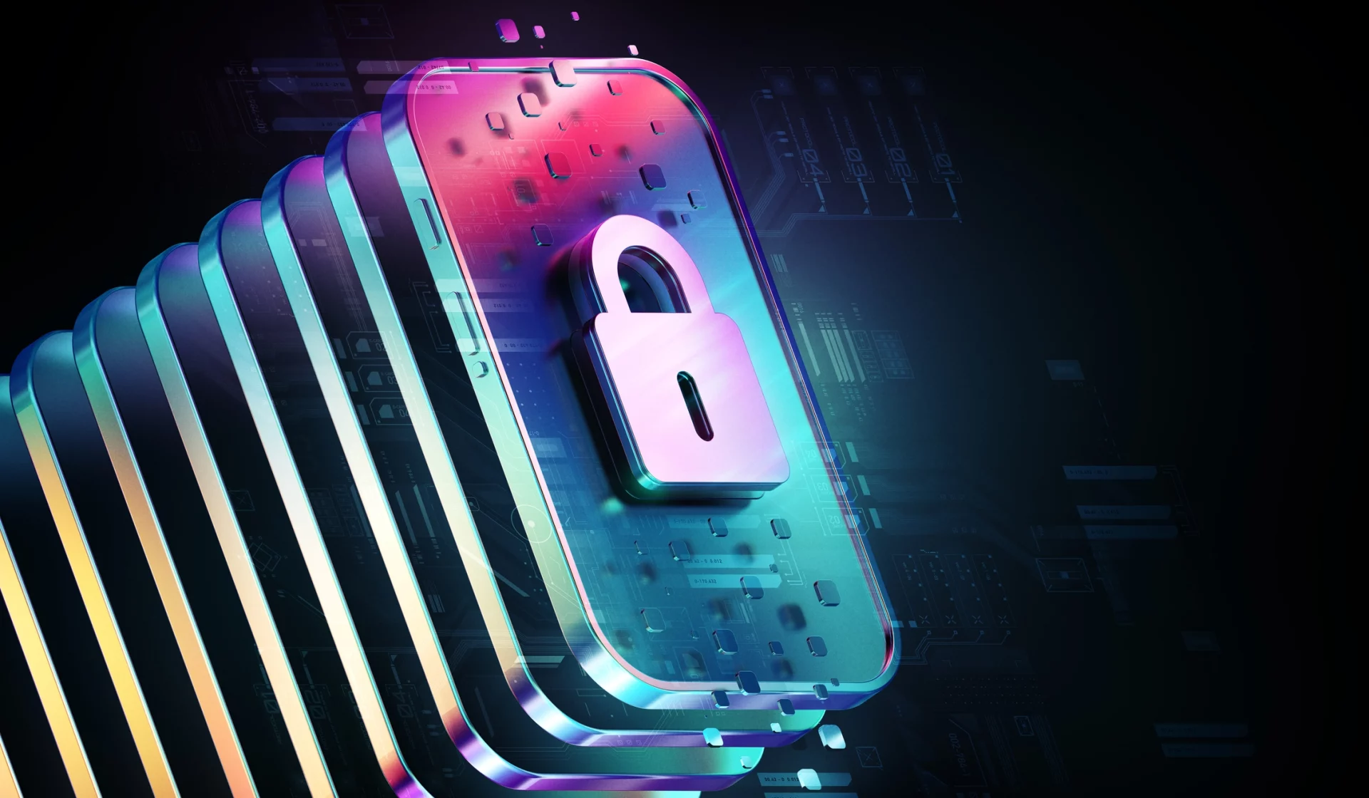 Imagem digitalizada mostra um celular com um ícone de cadeado fechado na frente, indicando formas de bloquear o celular em casos de roubo
