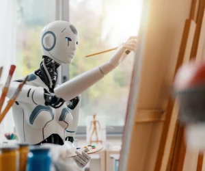 Robô de inteligência artificial cria uma arte