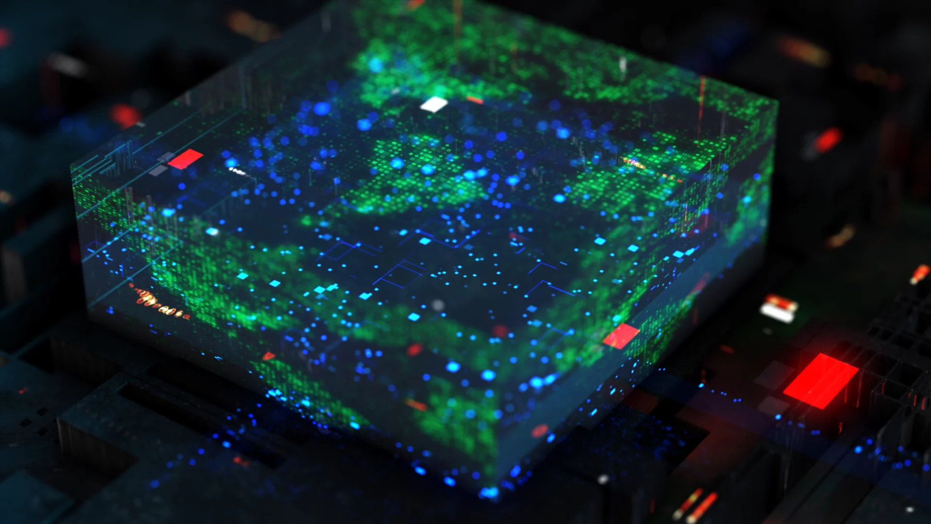 imagem mostra um mundo pixelado como se fosse um blockchain, só que verde, mostrando a importância do blockchain verde para a sustentabilidade do planeta